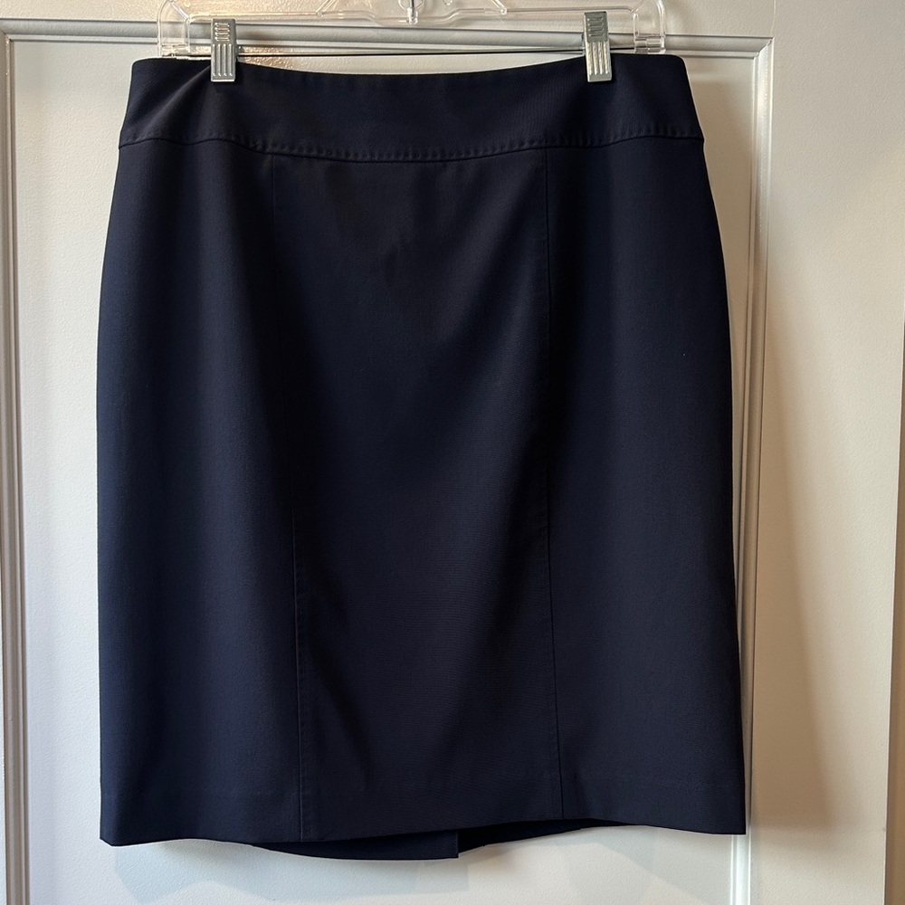 Alfani Navy Tailored Pencil Skirt